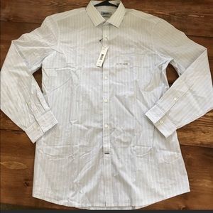 DKNY MENS SLIM FIT DRESS SHIRT. SIZE L